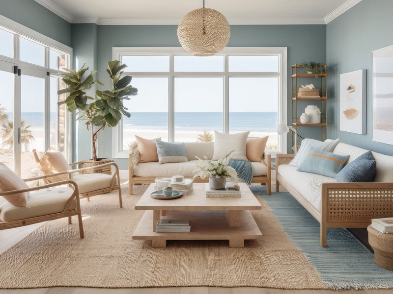 Beachfront Home Living Room