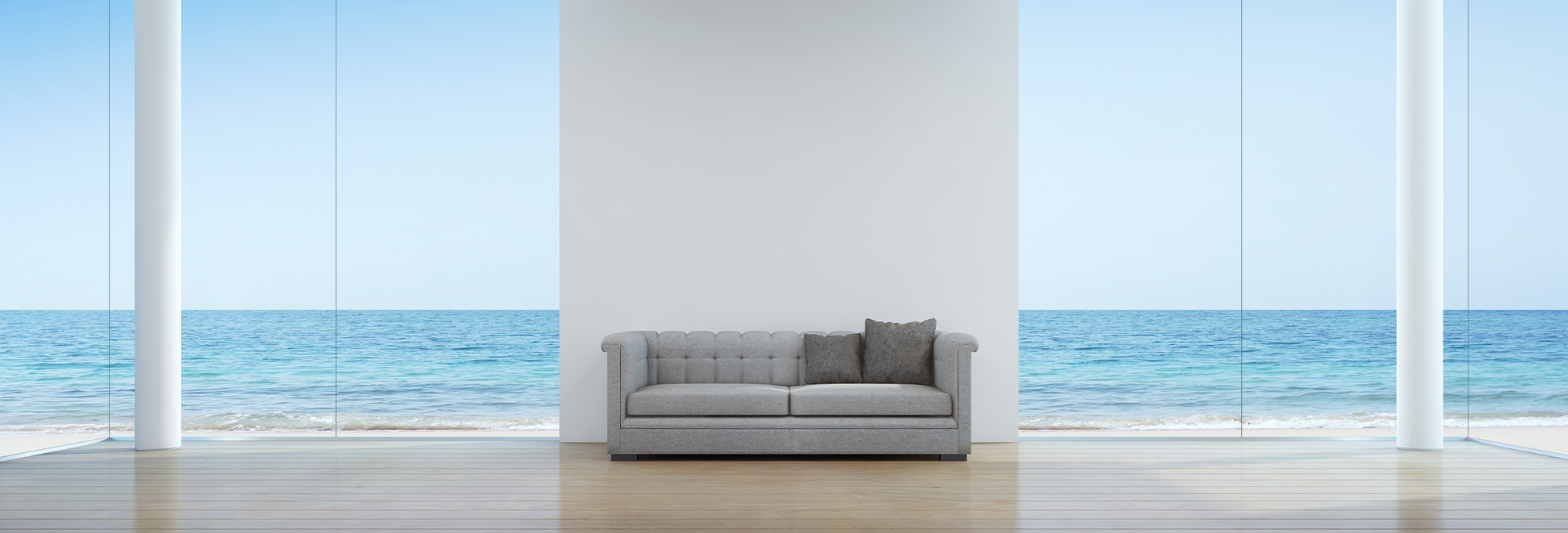 white quartz countertop installed on large kitchen island